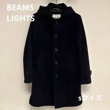 BEAMS LIGHTS 후드 부착 남성용 네이비 코트 s 사이즈