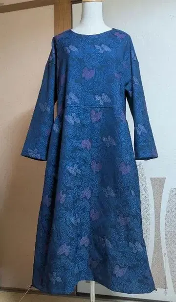 기모노 리메이크 울 개더 원피스