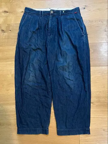 AMACHINORM 인디고 데님 와이드 팬츠 Size 36