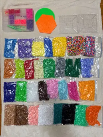 펄러비즈 세트 묶음 판매 다색 플레이트 포함