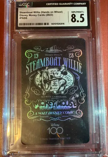 증기선 윌리 ipass 일련번호 감정 완료 대만 한정판 disney100