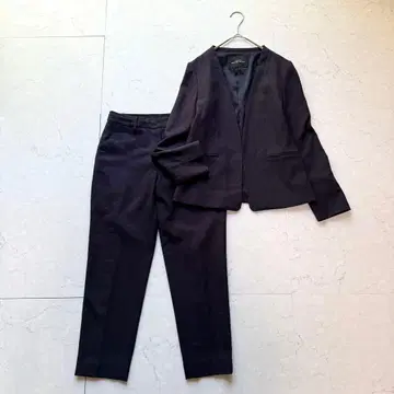 그린 라벨 수트 셋업 노카라 자켓 팬츠 S