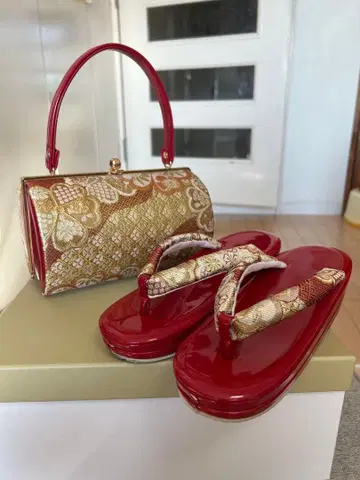 조리 백 세트 빨간색 성인식