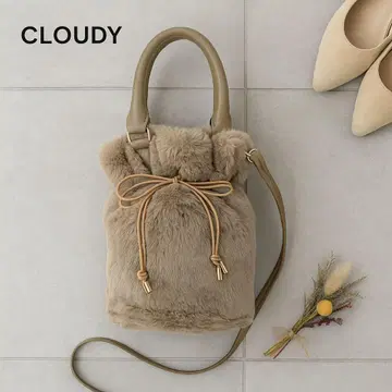 에코 퍼 숄더백 그레이지 새상품