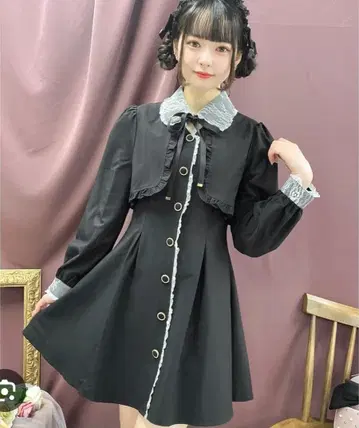 로지타 ROJITA 초커 리본 볼레로풍 원피스 (블랙)