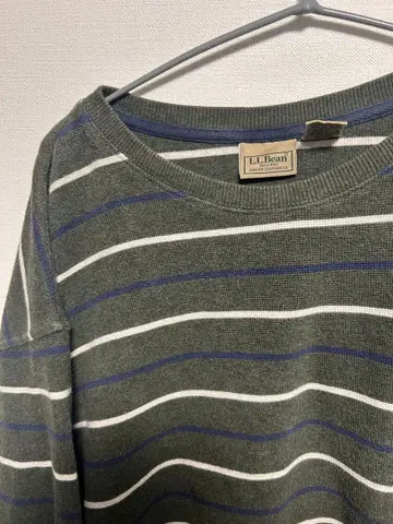 90s L.L.BEAN 써멀 보더 니트 롱T 구제 의류 y2k