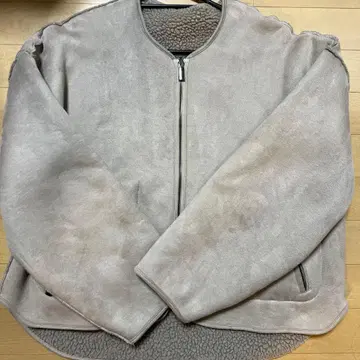 자라 리버서블 보아 블루종