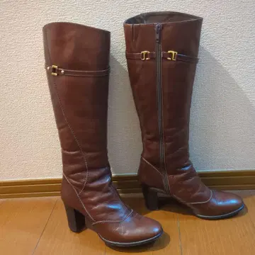 브라운 롱 부츠 22.5cm