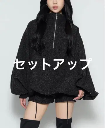 theredthread 오버 트위드 지퍼 자켓 숏팬츠