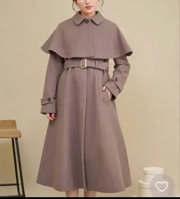 노엘라 2way 케이프 울 코트 S