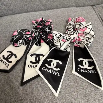 헤어 액세서리 리본 스크런치 2개 세트