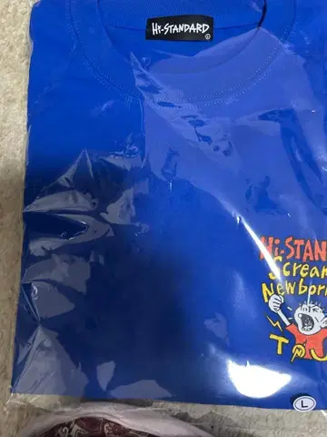 하이-스탠다드 티셔츠 L 사이즈 파랑
