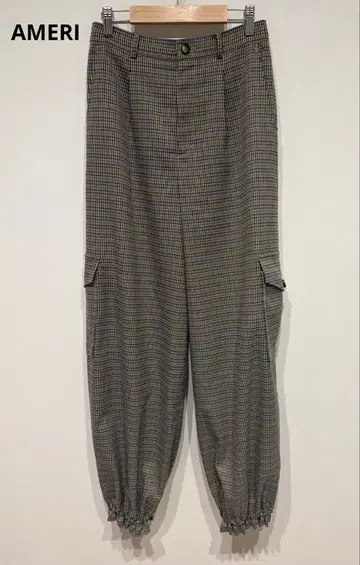 [ 새상품급 ] AMERI/아메리 체크 카고 조거 팬츠 M