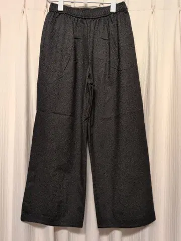 스튜디오 클립 트위드 라이크 스트레이트 팬츠 블랙