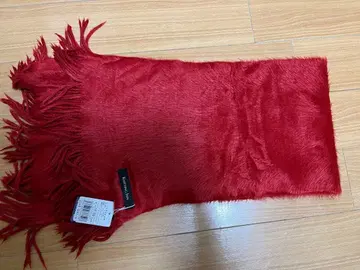 KNITTING INN 빨간색 머플러 마츠이 니트 미사용 새상품 택 포함