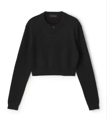 CABaN 코튼 캐시미어 헨리넥 크롭 풀오버