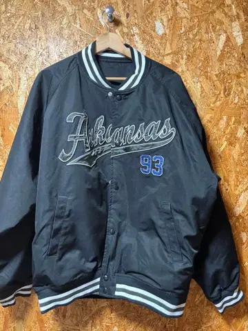 리버서블 바시티 자켓 블랙