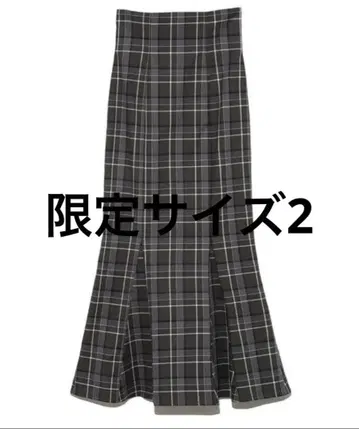 snidel 스나이델 하이웨스트 타이트 헤 플레어 체크 스커트