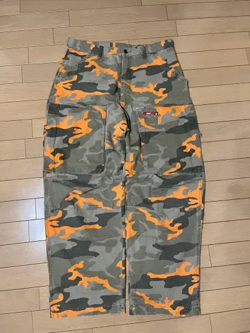 90s RAMP 카모플라쥬 우드랜드 카모 카고 팬츠 배기 초와이드 w34