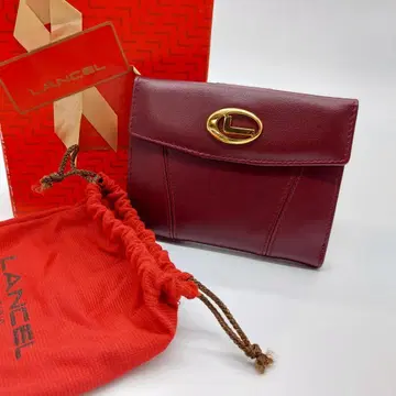 미사용 보관품 Lancel 란셀 접이식 지갑 가죽