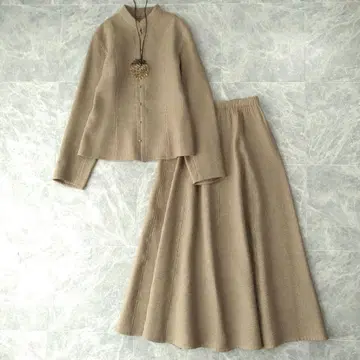 570 요건 레일 실크울 스커트 셋업