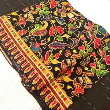 목화 나고야 오비 재단 상품 형염 사라사 바틱 패턴 미사용 새상품급