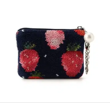 페이러 스트로베리 도트 키&카드 파우치