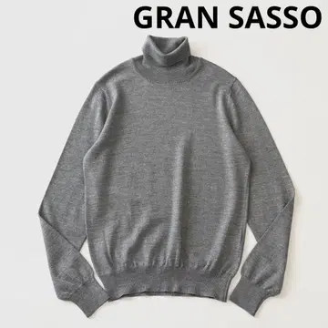 GRAN SASSO 그랑사쏘 울 12 게이지 터틀넥 니트