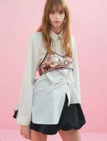 미사용 새상품 snidel 스나이델 뷔스티에 레이어드 셔츠