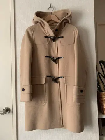 MACPHEE 베이지 더플 코트 후드 부착