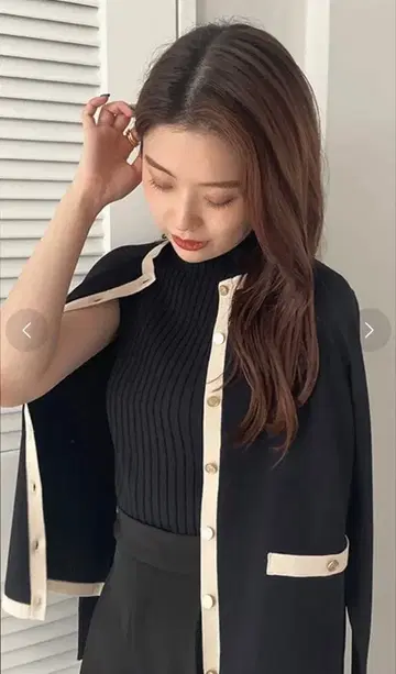 anuans 오리지널 버튼 니트 가디건 (BLACK)