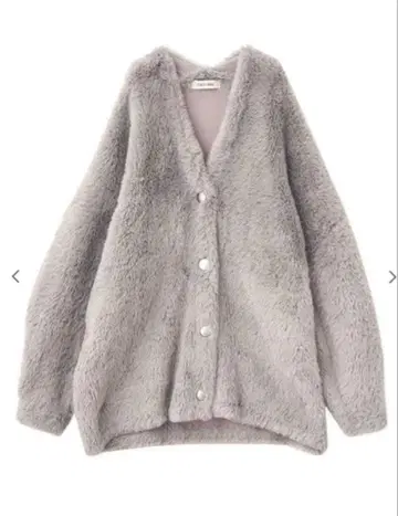 COCO DEAL W 페이스 롱 페더 가디건
