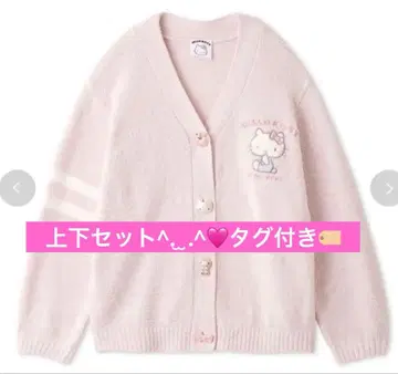 택 포함 새상품 ] 스나이델 홈 헬로키티 가디건 팬츠 세트 핑크