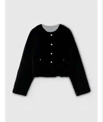 EIMY ISTOIRE 골드 버튼 인조 모피 자켓