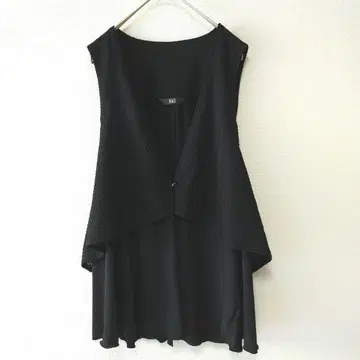 에코 71 슬리브리스 겉옷 베스트 튜닉 기장 메쉬 블랙 M