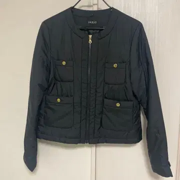 블랙 패딩 자켓 지퍼식