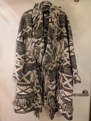 ZARA BASIC 멋스러운 프린지 가운 코트 가디건