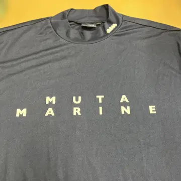 MUTA MARINE 다크 블루 하이넥 셔츠 반팔 사이즈 7