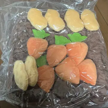 [미사용 새상품] 밭 봉제 인형 대수확 당근&감자 프라이스 익명 배송