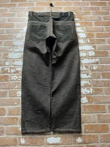 데님 크림슨 엔지니어 데님 코듀로이 일본제 y2k 와이드 데님 브라운