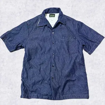 mushroom new york city 데님 반팔 셔츠 하와이