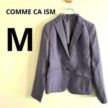 COMME CA ISM 코무사 그레이 스트라이프 테일러드 자켓 M