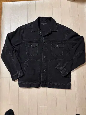 블랙 데님 자켓