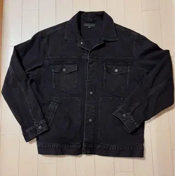 블랙 데님 자켓
