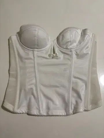 화이트 코르셋 브라이덜 이너 5단 후크