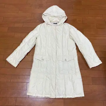 theory 후드 부착 롱 다운 자켓