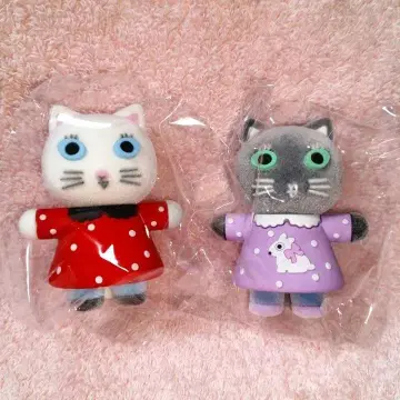 하얀 고양이와 친구들 피규어 컬렉션 2개 세트