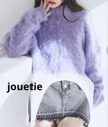 jouetie 쥬에티 퍼라이크 숏 니트 샤기 숏 기장