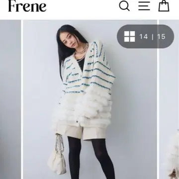 퍼 도킹 오버 니트 가디건