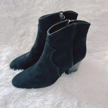 ZARA BASIC 자라 스웨이드 부츠 블랙 39